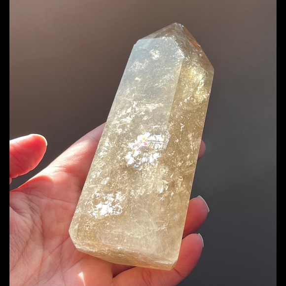 (GIFTED)🌜🌟 OOAK Moon & Star Champagne Brazilian Citrine Tower - Picture 7 of 14